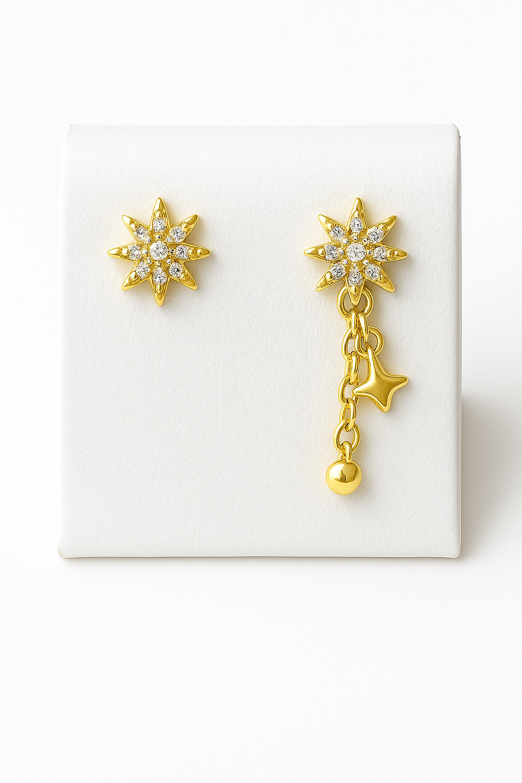 Earrings with Elegant Gold Stars