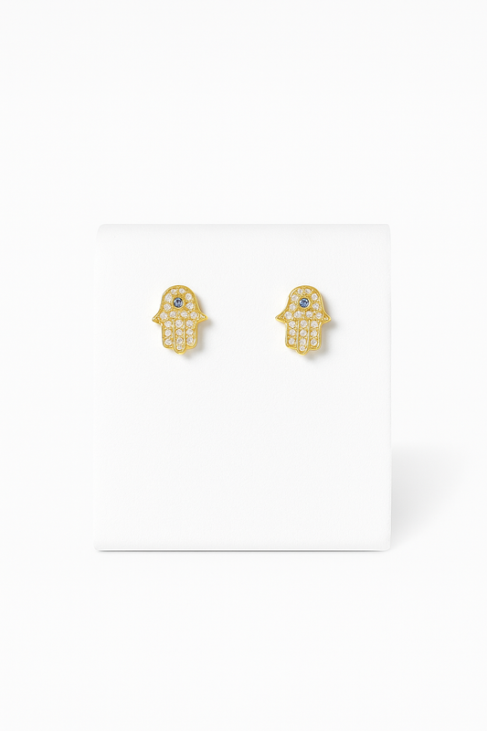Hamsa Earrings Gold
